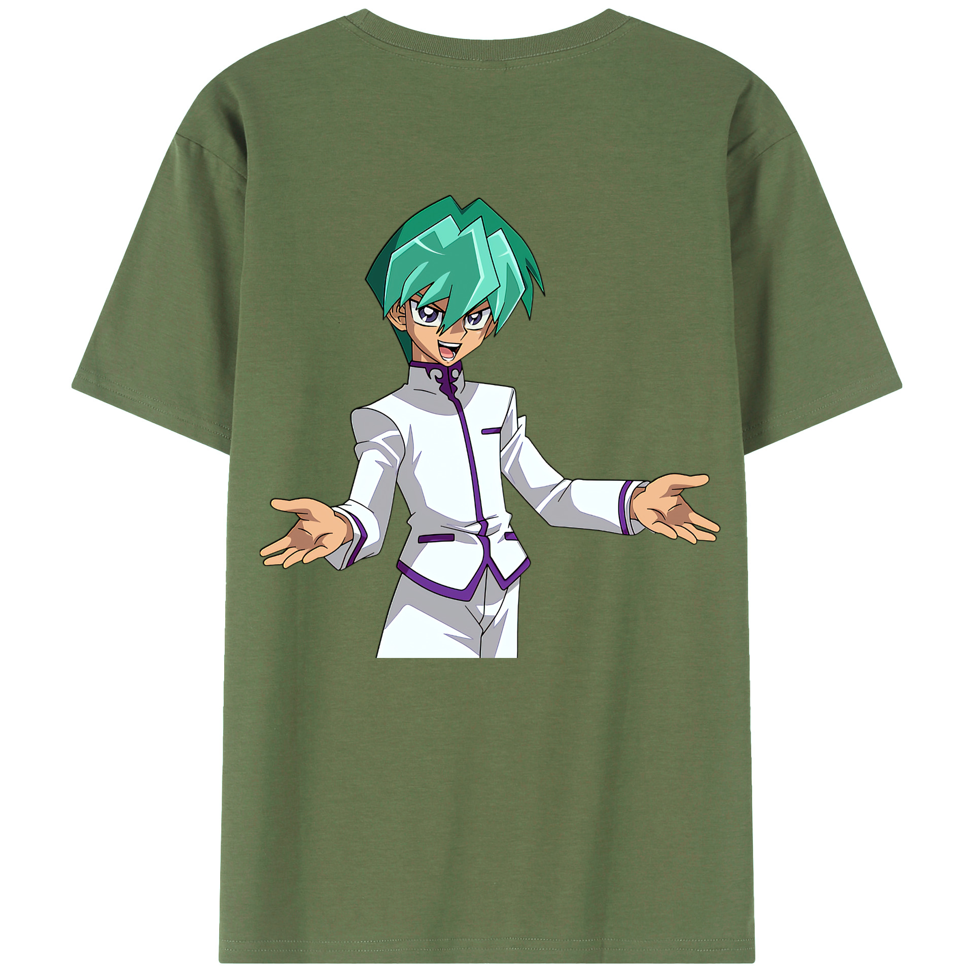 （画像用） 遊☆戯☆王 Yu-Gi-Oh! 綿100％ メンズ半袖Tシャツ（バックプリント） 通気性